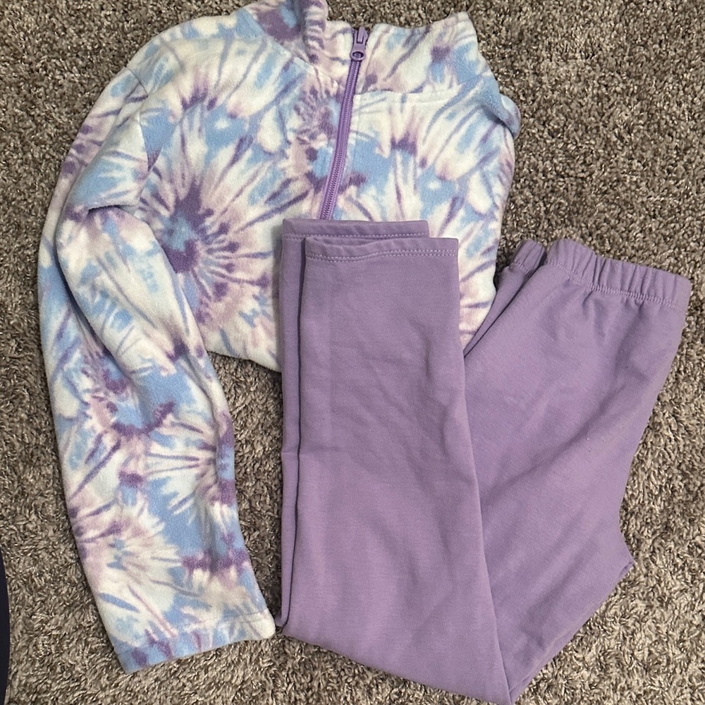 btween Purple and Blue Tie-Dye Kids Set